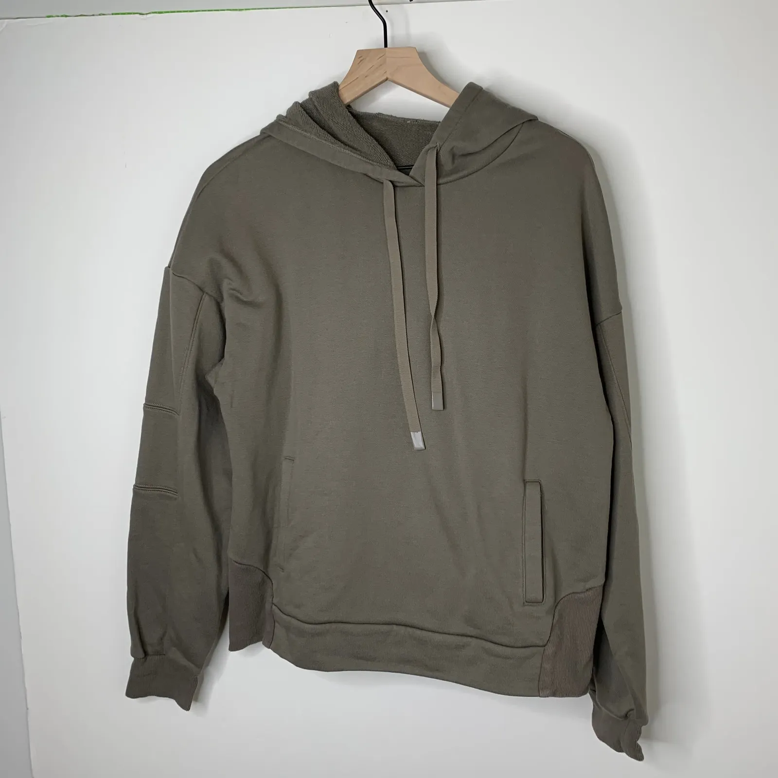 ALO Yoga Brown Interval Hoodie Sweatshirt Branch Womens Small - Image 3