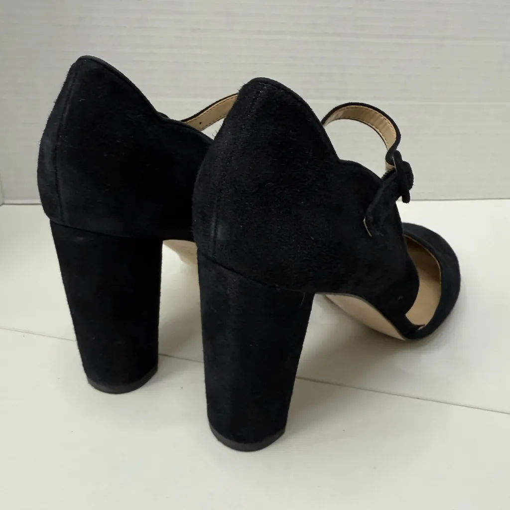 Ann Taylor Black Suede Ankle Strap Heels size 8 - Image 5