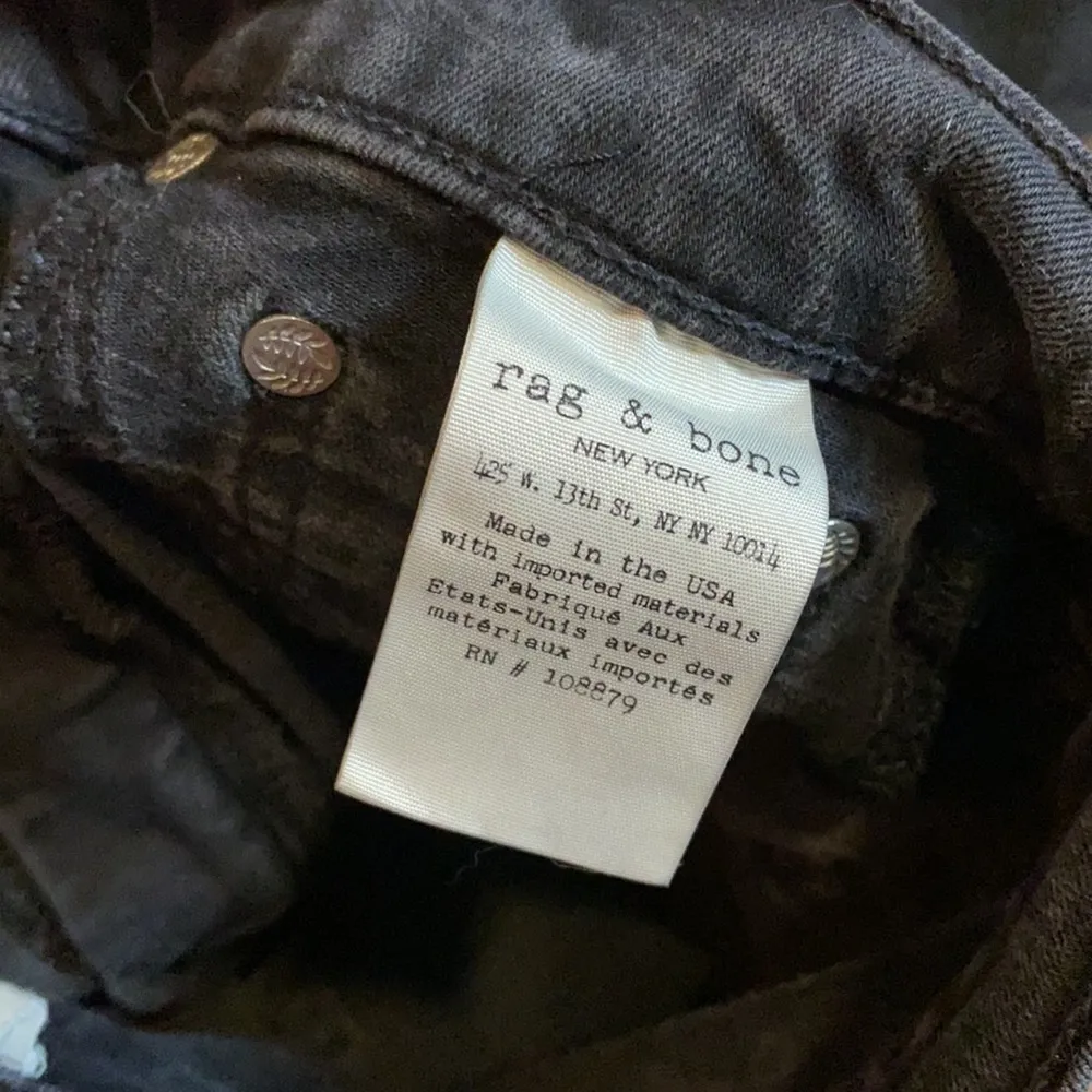 RAG & BONE BLACK HIGH RISE ANKLE SKINNY JEANS STRETCH - Image 5