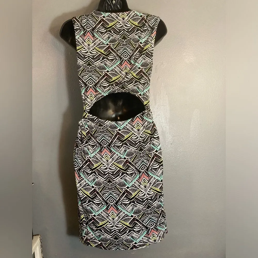 Guess black multicolored cut out dress - Image 7