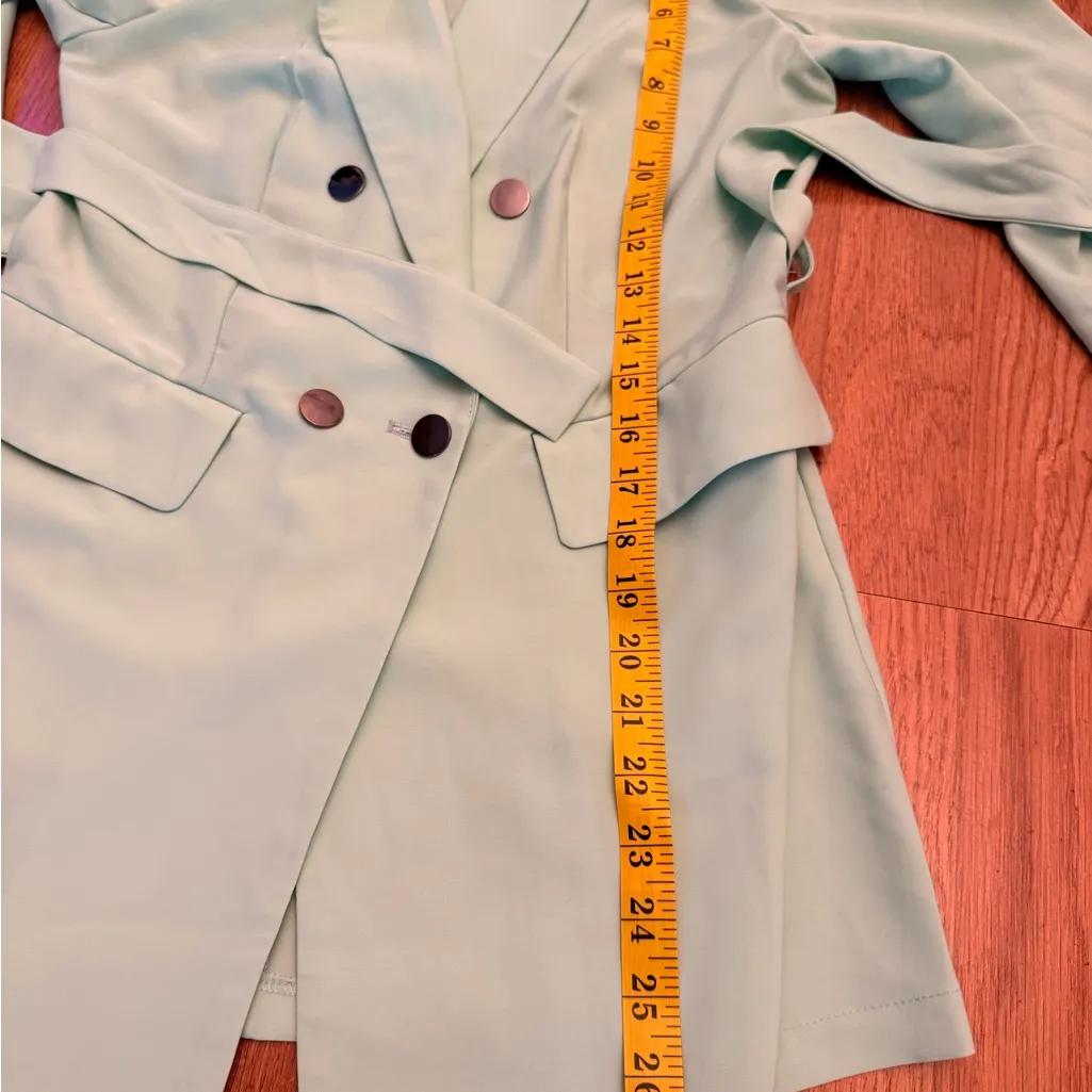 Hot & Delicious Mint Green Belted Blazer - Image 7