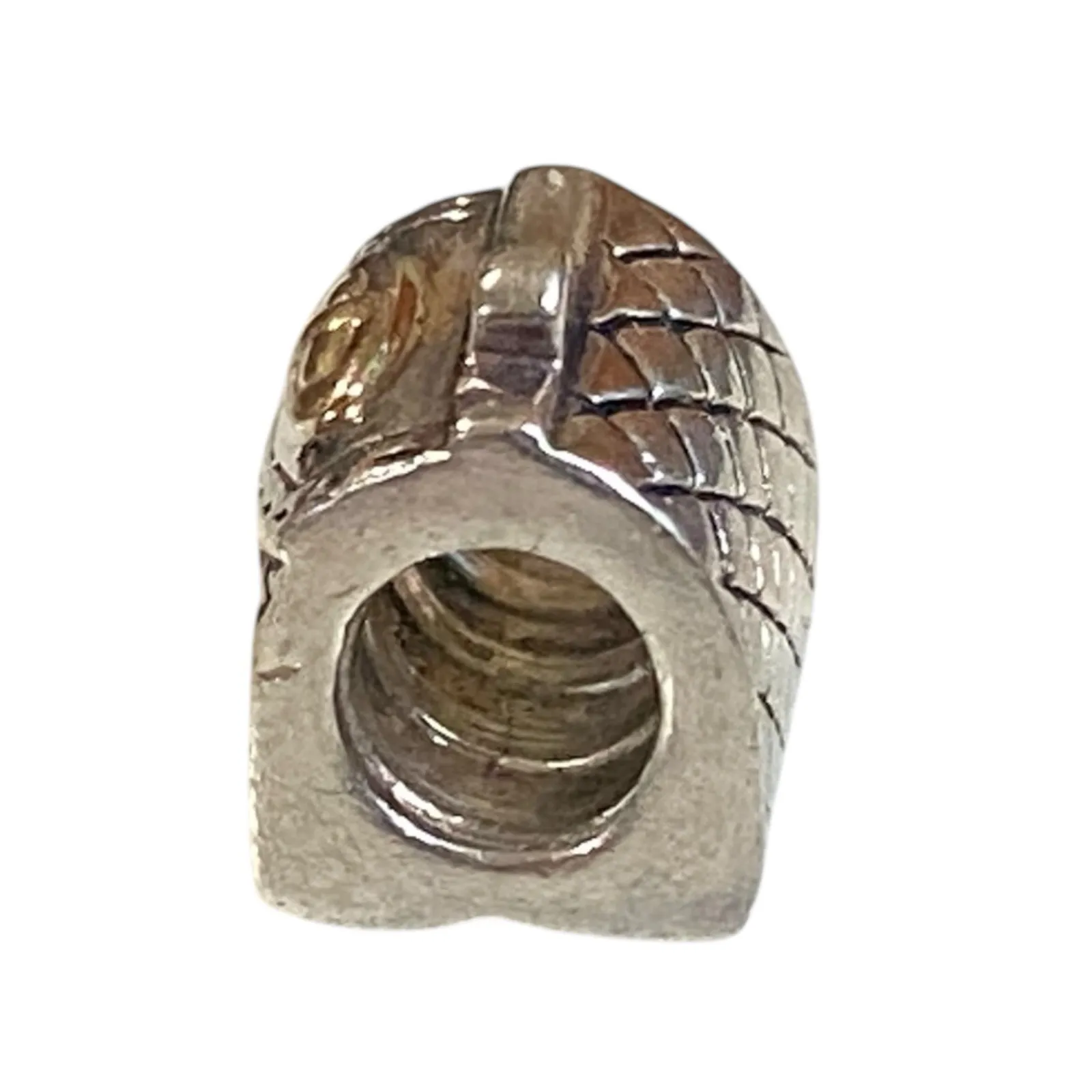 CHAMILIA 925 Sterling Silver 14k gold TWO TONE BAG PURSE Charm Bead - Image 6