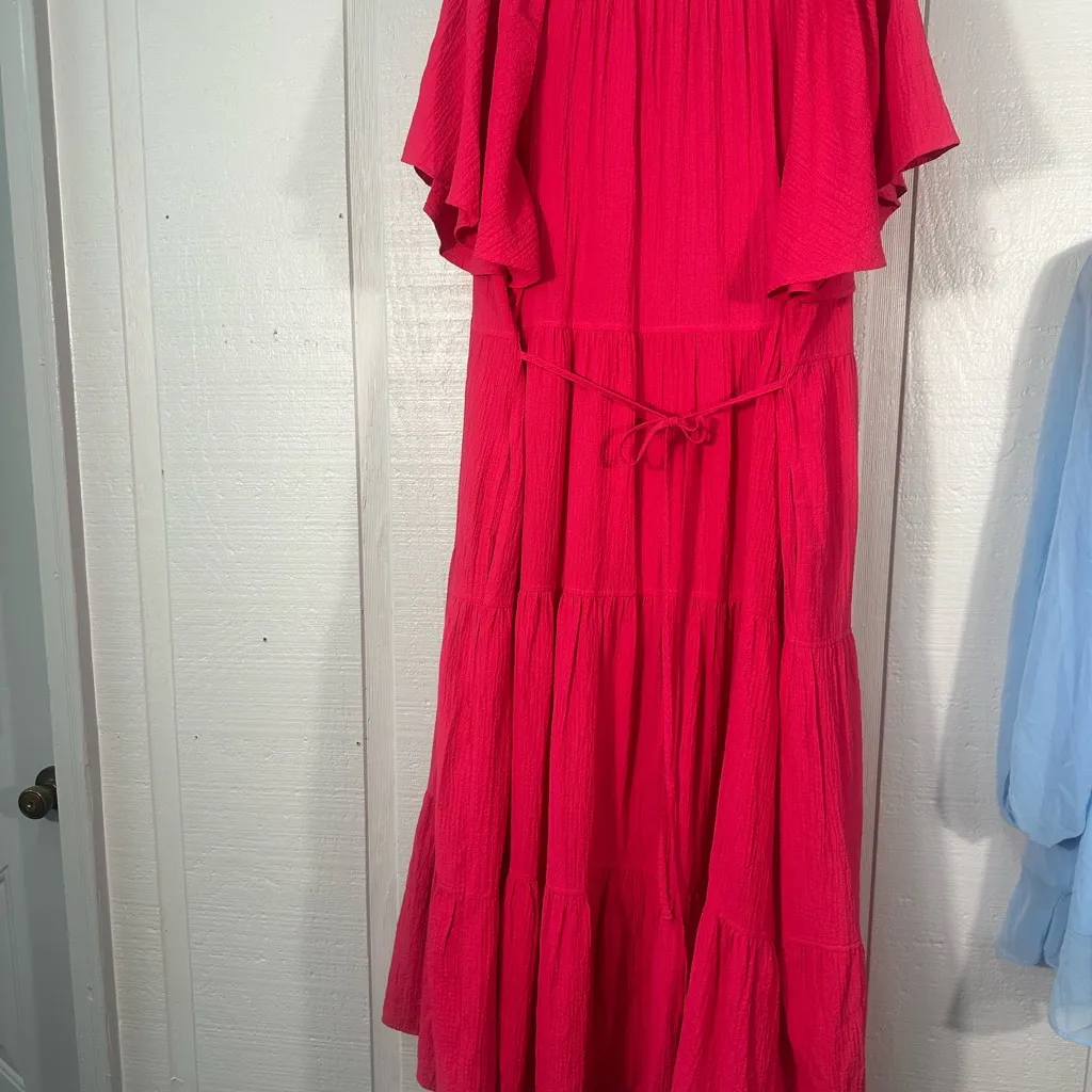 Calvin Klein Pink  Tiered A-Line Maxi Dress Size 22 W NWT - Image 8