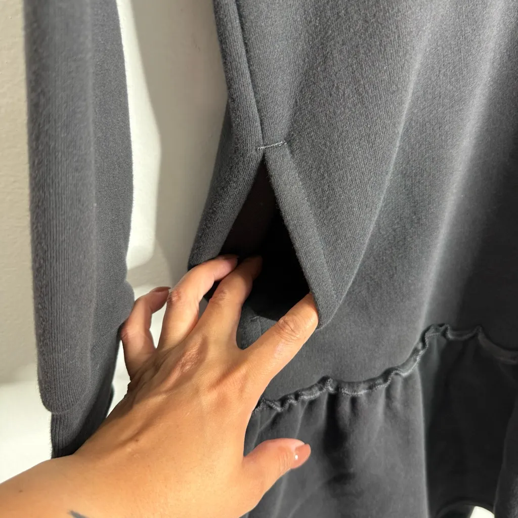 NWT Upwest Sweater Dress Soft Fleece Long Sleeve‎ Gray With Pockets Size Small - Image 7