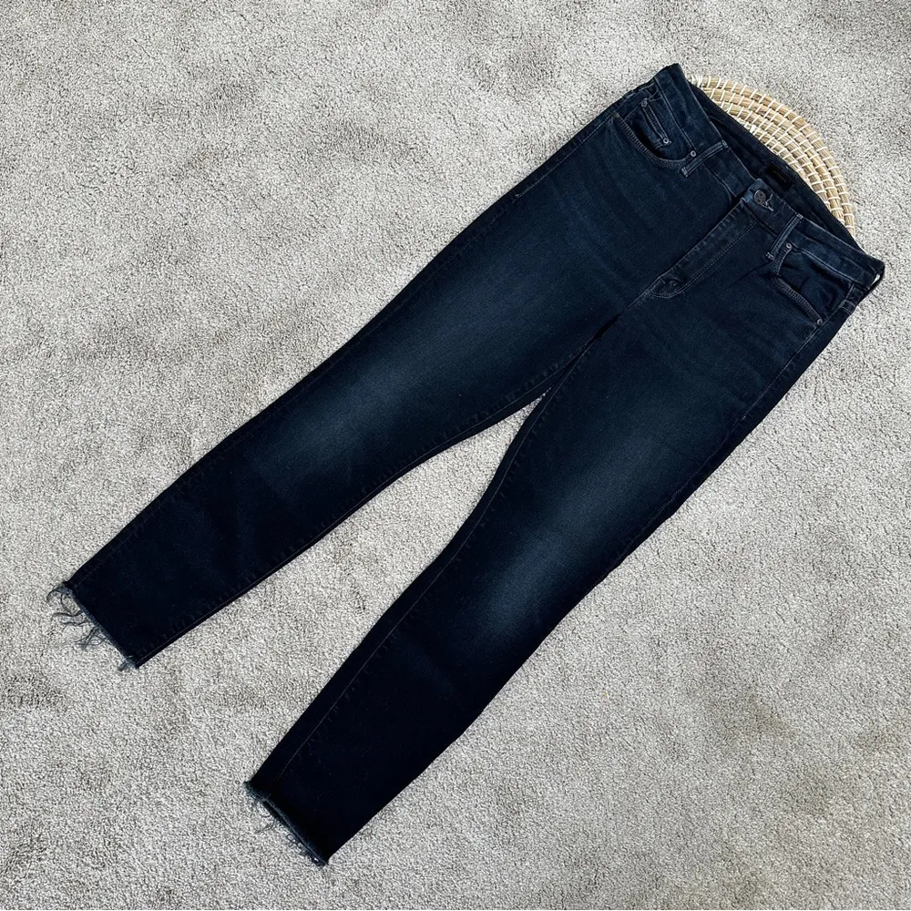 Mother Women’s High Waisted Looker Ankle Fray Jeans Wash Last Call Size 27 Blue - Image 4