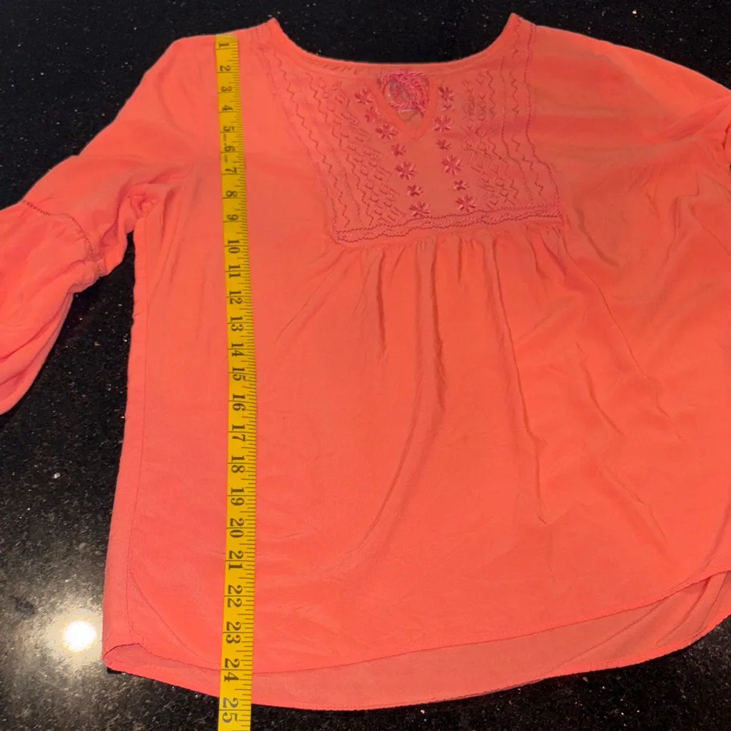 St. John Bay Coral Embroidered Women's Top - Image 5