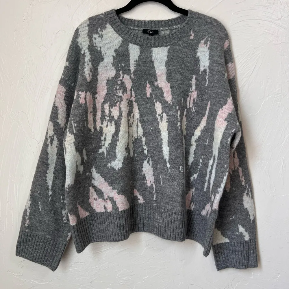 NWT Rails Virgo Grey tie dye crewneck sweater size L - Image 2