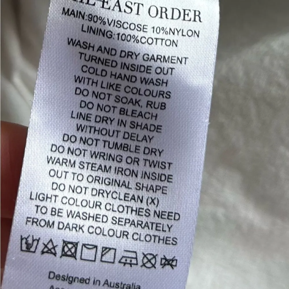 The East Order Tarshie Floral White print Sleeveless Midi Dress Size 3X - Image 8