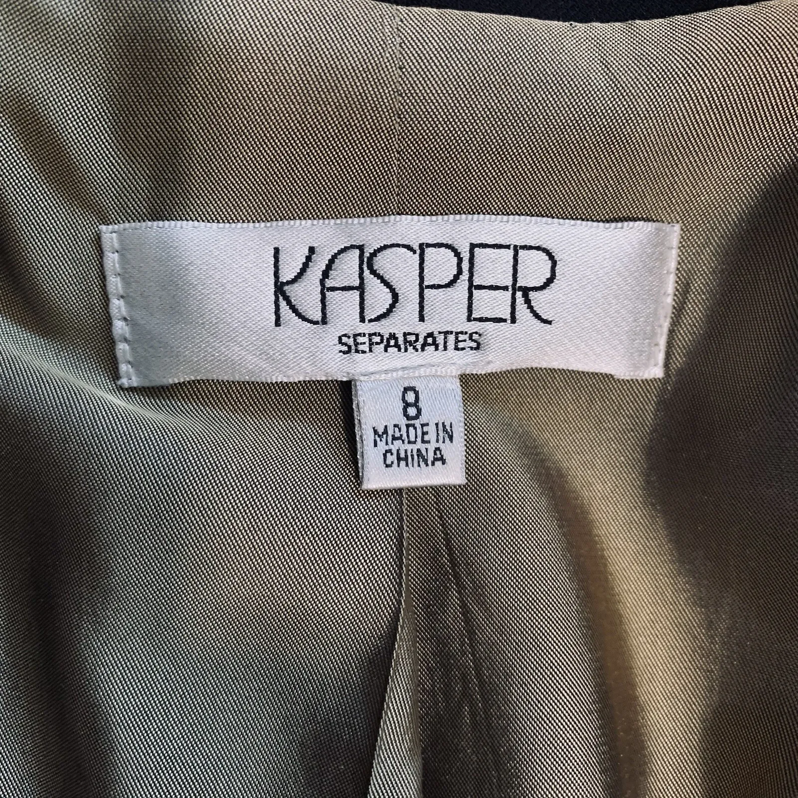 Kasper Separates Womens Black Shawl Collar Cropped Blazer Jacket Size 8 - Image 14