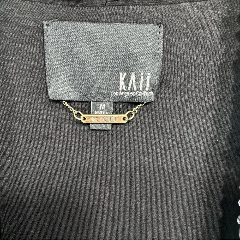 KAii Black With Silver Sequins Open Front 3/4 Sleeve Cardigan Wrap Swiftie Size M - Image 11