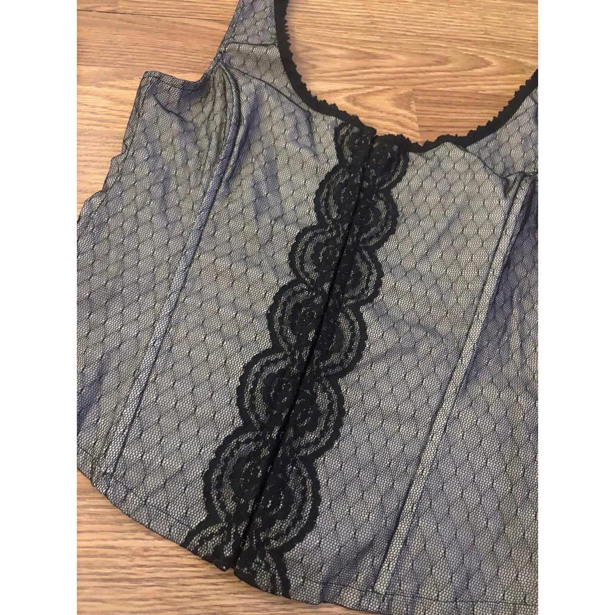 Y2K Charlotte Russe Corset Lace Tank Top Size Large - Image 2