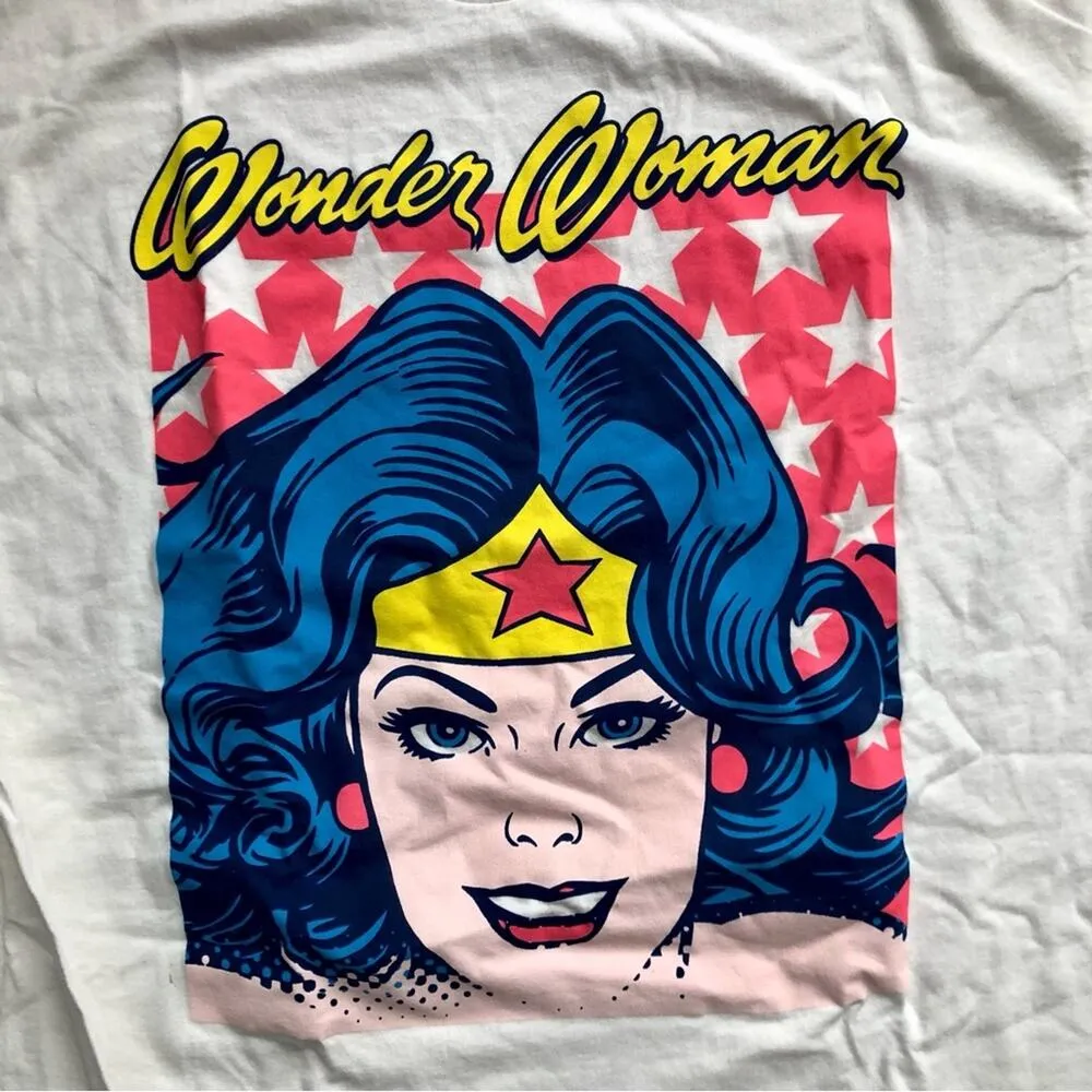 DC Comics Wonder Woman Multicolored Graphic Scoop Neck T-Shirt Women’s Size XL - Image 3