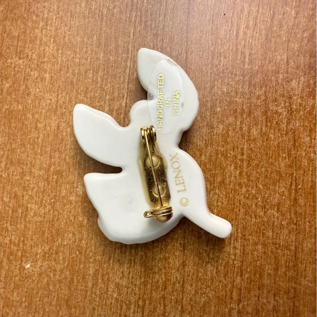 Vintage Lennox pear of Dove lovebird‎ brooch - Image 4