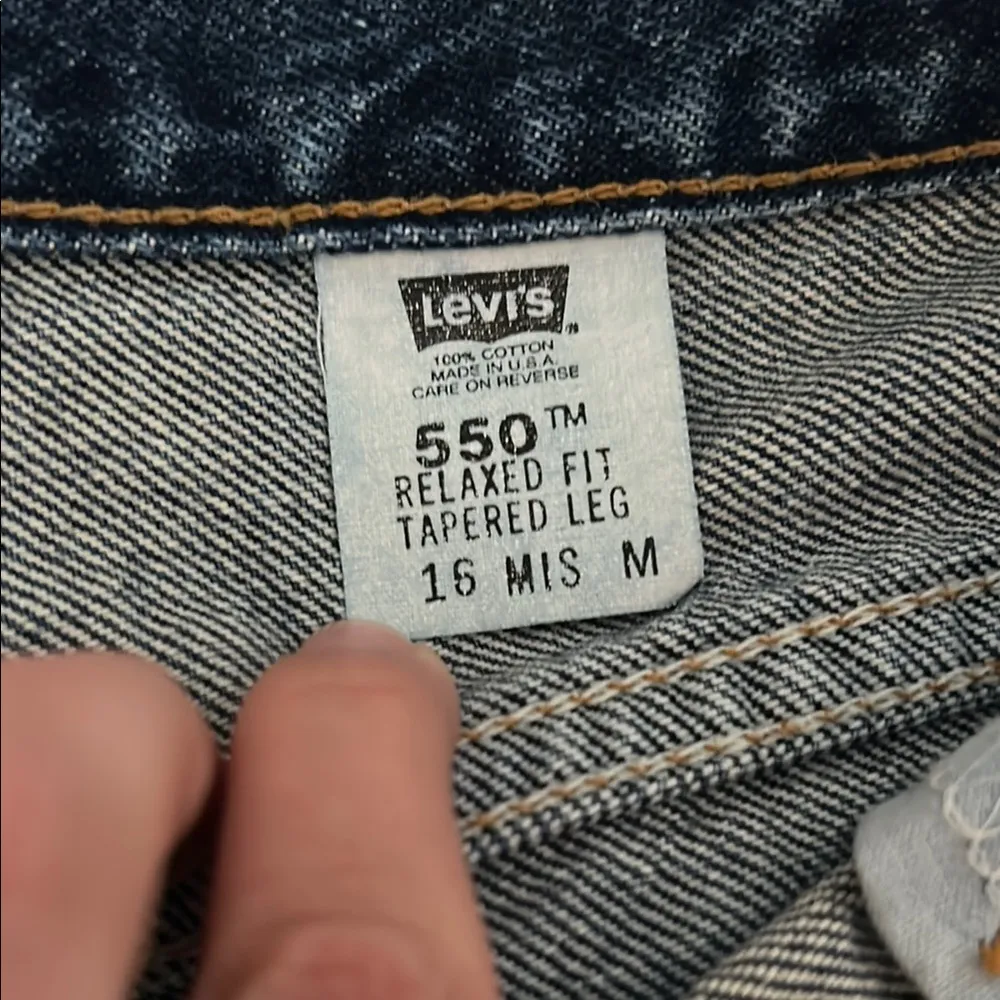 Vintage 90s 1990s Levi's Blue Relaxed Fit Jeans 16 mis Straight Leg - Image 7