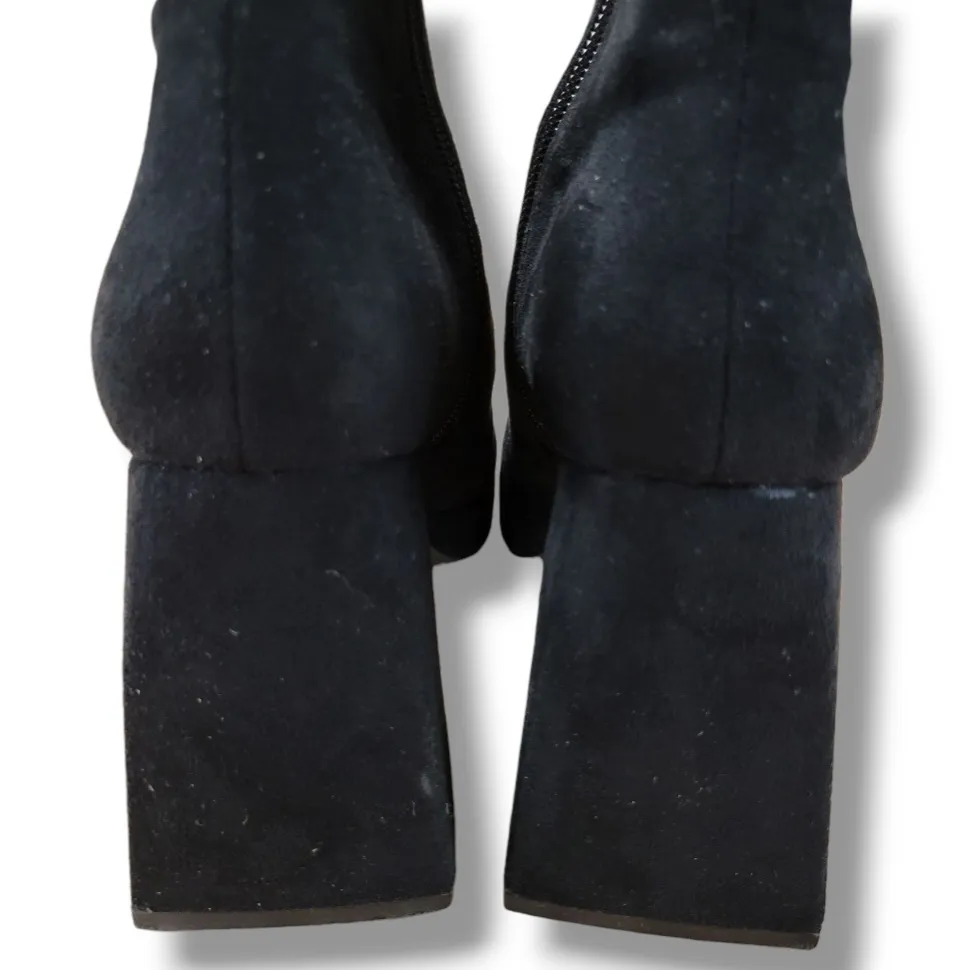 Lulus Shoes Size 6 Women's Lulus Mazarine Faux Suede Platform Mid-Calf Boots EUC Women's Shoes - Image 8