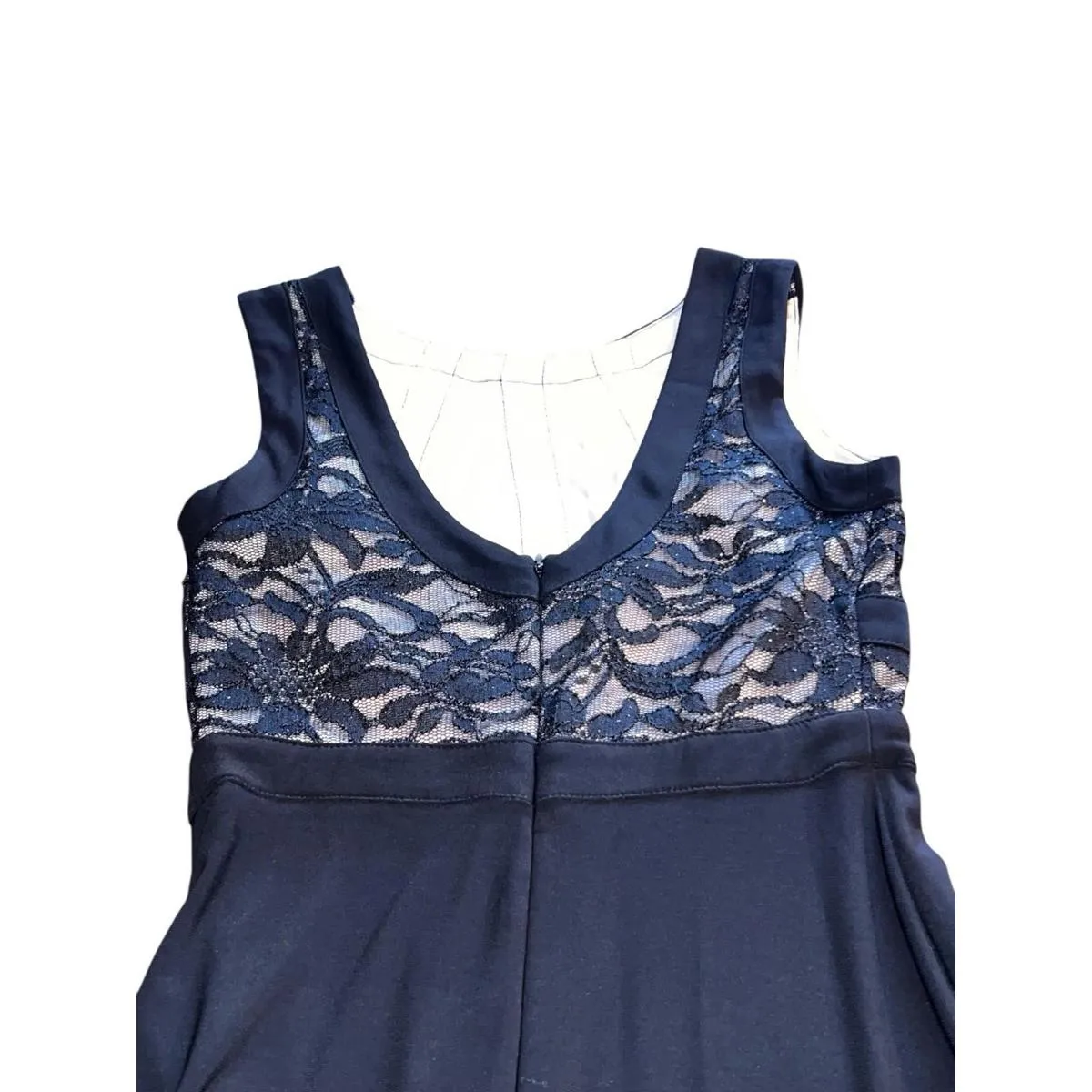 Morgan & Co Formal Maxi Dress Size 1 / 2 Black Lace Sparkle Sleeveless Fairy - Image 8