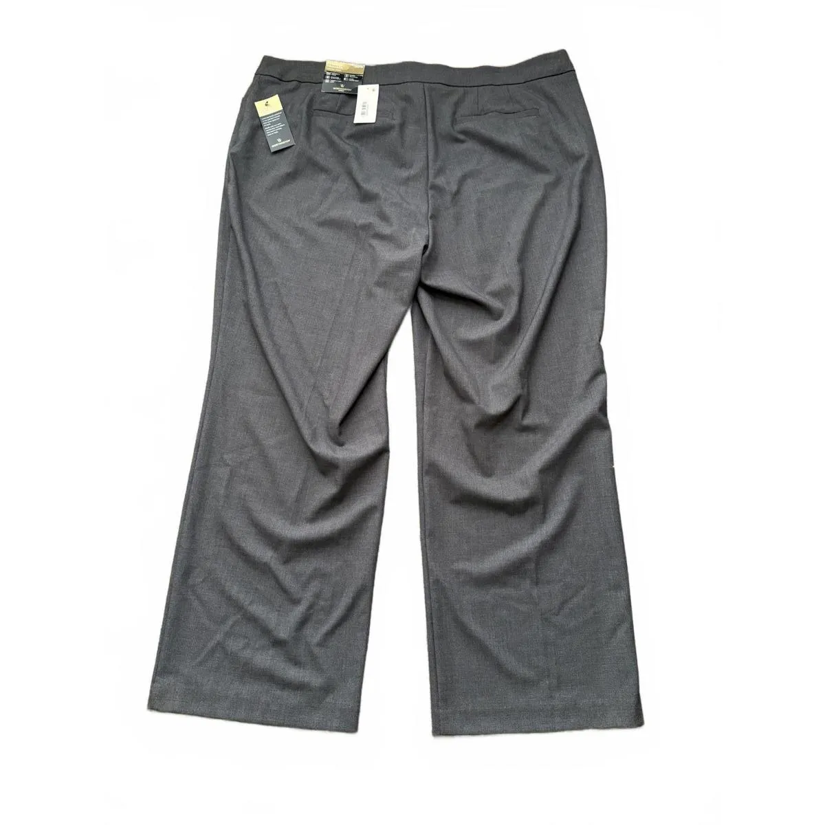 NEW Worthington Women's Perfect Trouser Size 22W Pants Grey Solid Office Work - Image 3