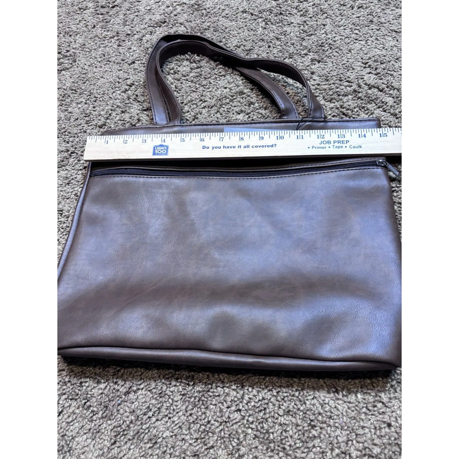 Women's Handbag Satchel Purse Zip Detail One Size CHUNS Brown NWT - Image 6