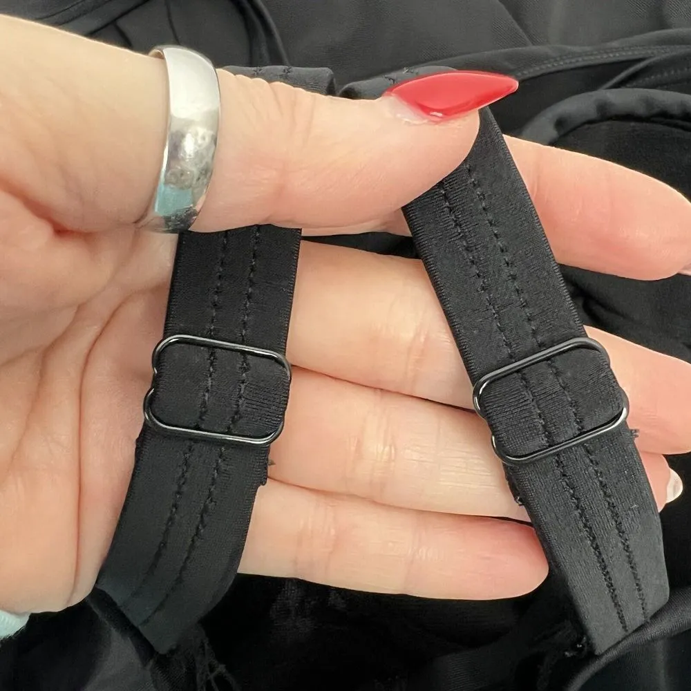 Torrid Plus Size 2 2X D/DD Black Underwire Long Mesh Overlay Swim Dress Swimsuit - Image 11