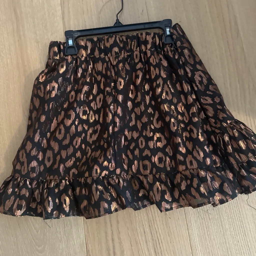 DO+BE Black and Brown Animal Print Mini Skirt - Image 3