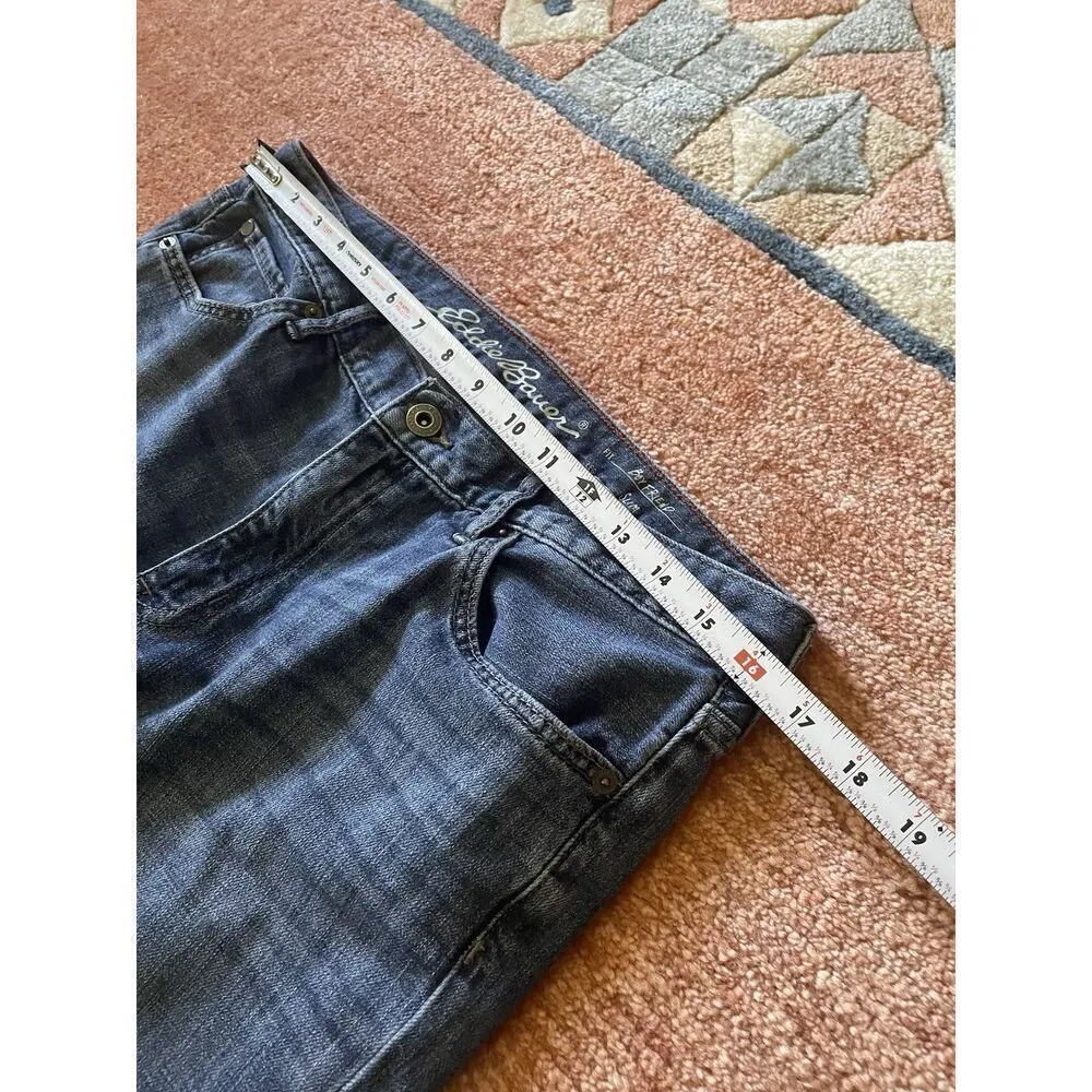 EDDIE BAUER & Women's Boyfriend Mid-Rise Blue Jeans - Slim Fit Size T8 - Image 6