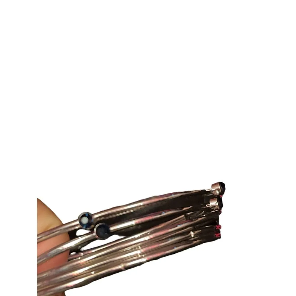 Paparazzi Silver Bangle Bracelets‎ Set Stackable Trendy Jewelry Accessories R-70 - Image 2