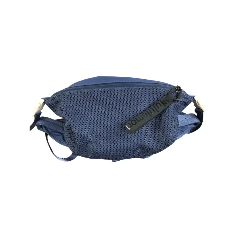 LULULEMON All Hours Belt Fanny Pack Crossbody Bag Blue Mesh Fitness Travel NWOT - Image 11