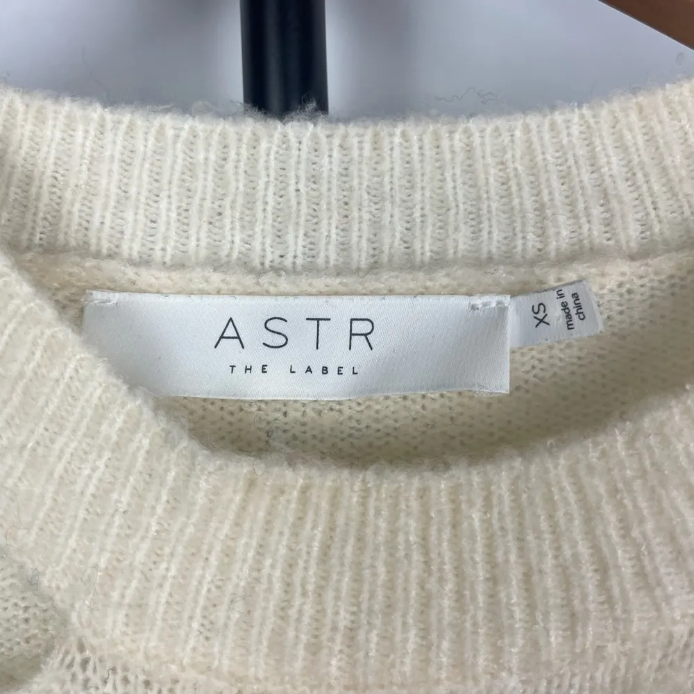 ASTR The Label Cream Knit Distressed Torn Pullover Sweater - Image 6