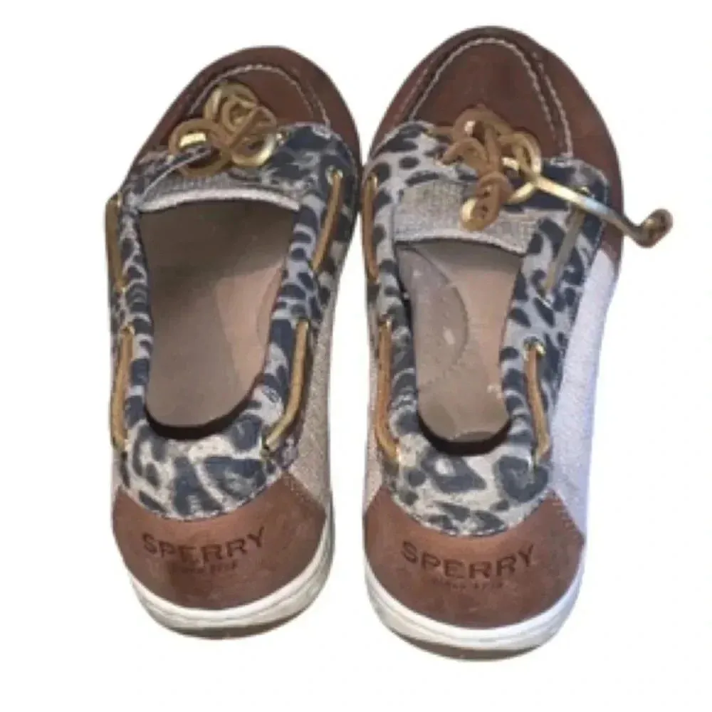Sperry Top Sider Women Brown Leopard Print Boat Shoes Size 9 M Leather - Image 3