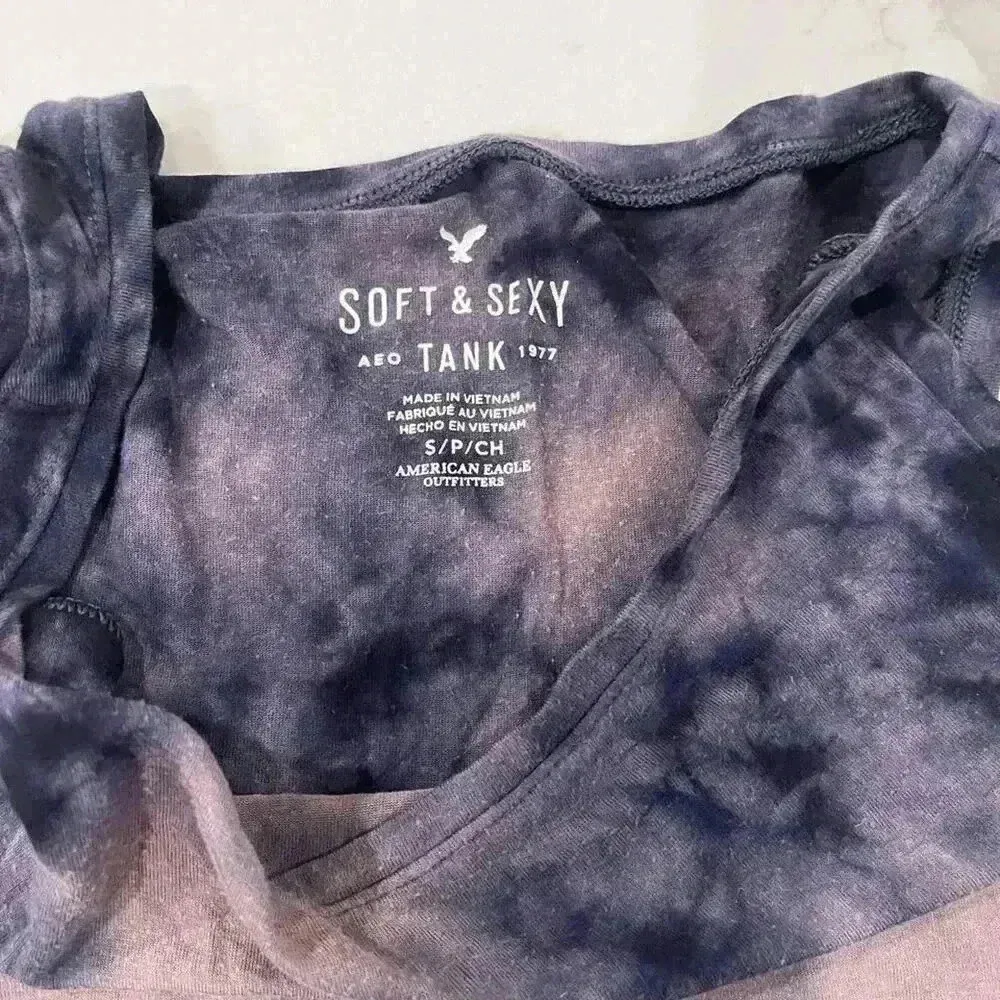 American Eagle Outfitters Soft & Sexy Bleached Tie Dye Tank Top Women’s Small - Image 3