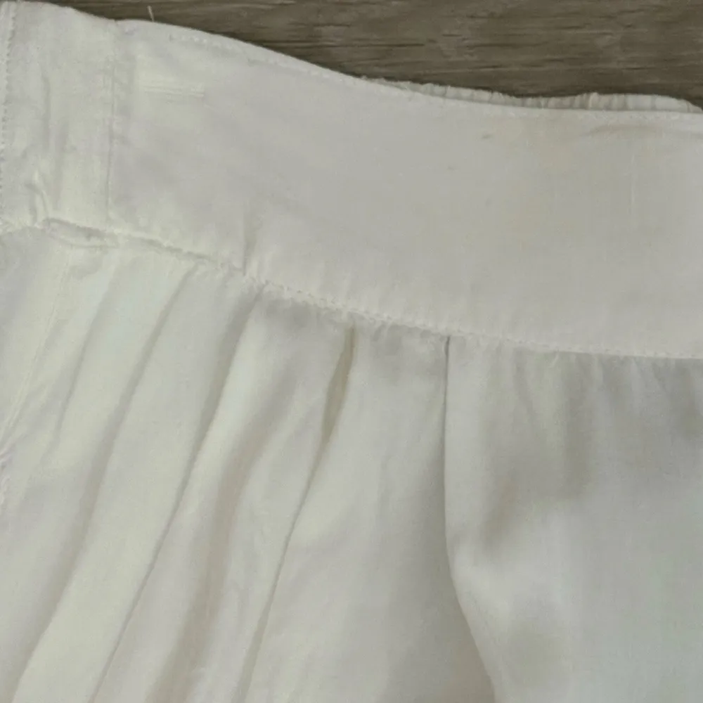 Vintage White Sheer Shorts Size Large Beaded Floral Accents - Image 5