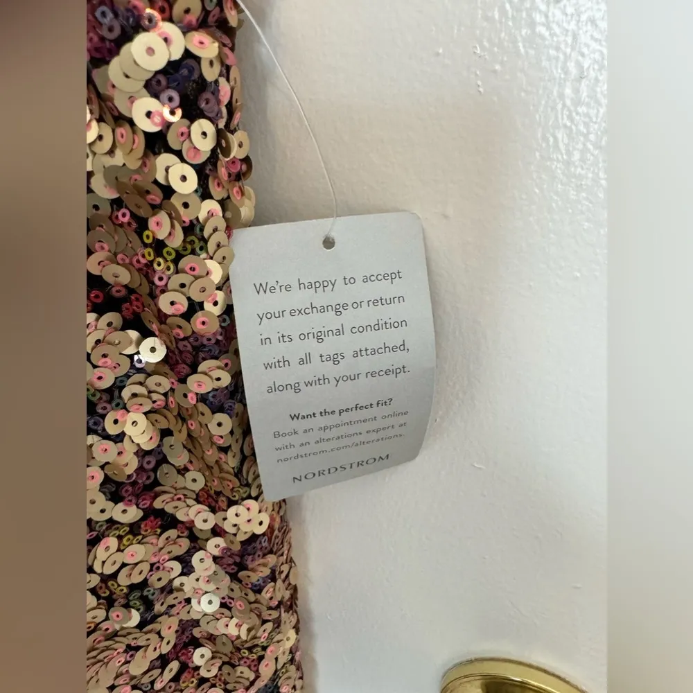 New! Adelyn Rae Sequined Mini Dress Size Medium - Image 8