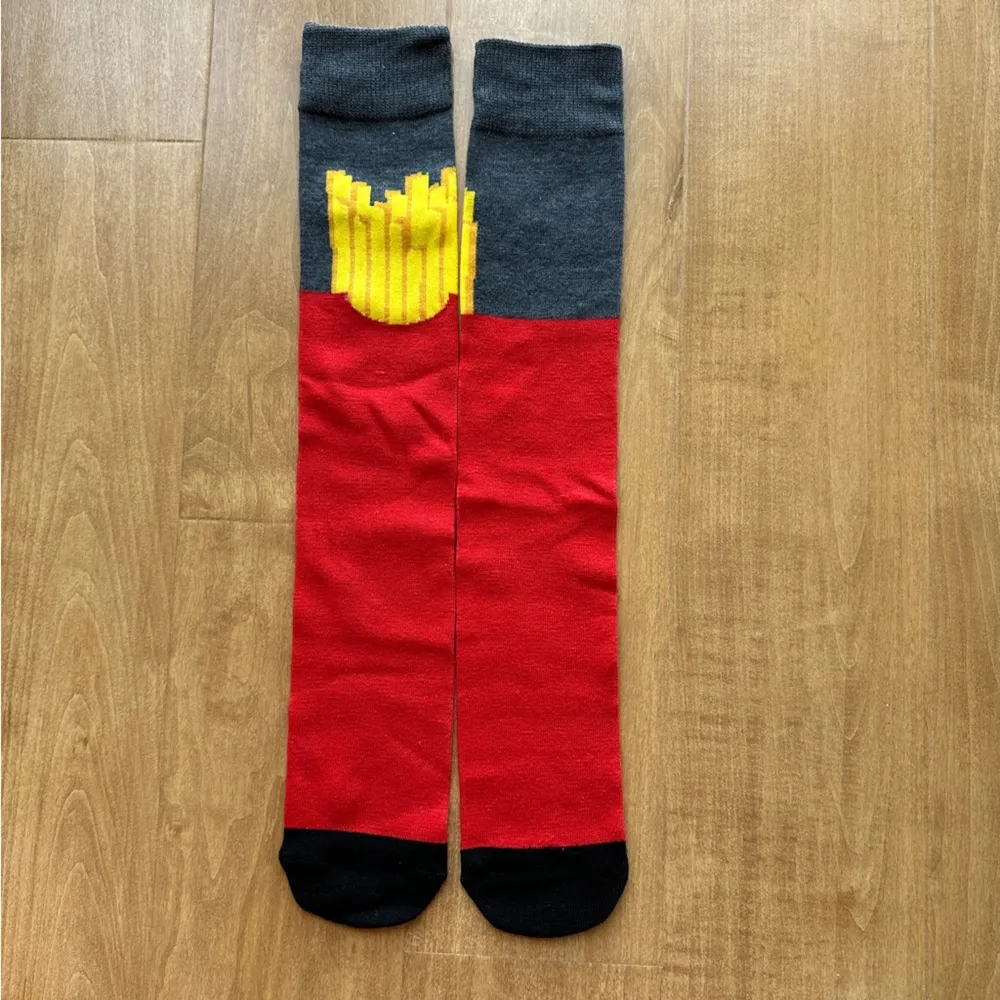 Funky Socks French Fry Socks, 1 Pair of Fun Socks, OS Yellow - Image 5
