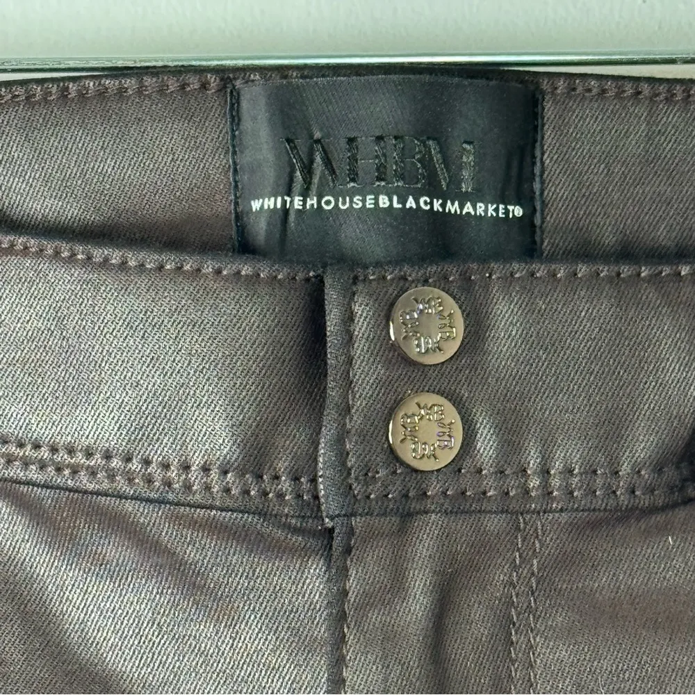 White House Black Market Brown Leather Pants - Image 12