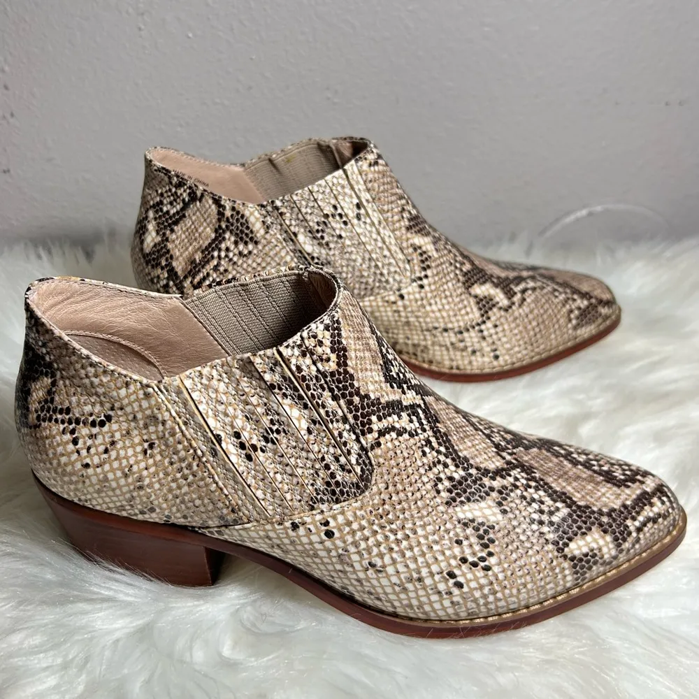 Anthropologie  Marion Python Ankle Bootie Size 8 - Image 2