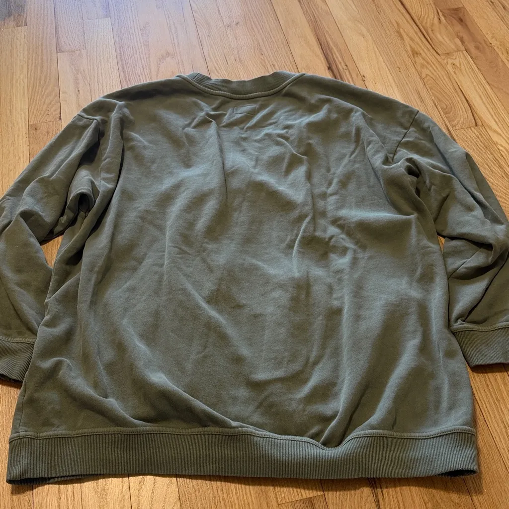 Marine Layer Annie Fleece Cardigan Dusty Olive Sz XL - Image 6