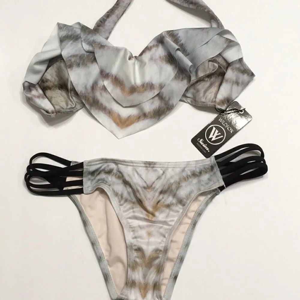 WILDFOX silver tiger bikini. NWT - Image 8