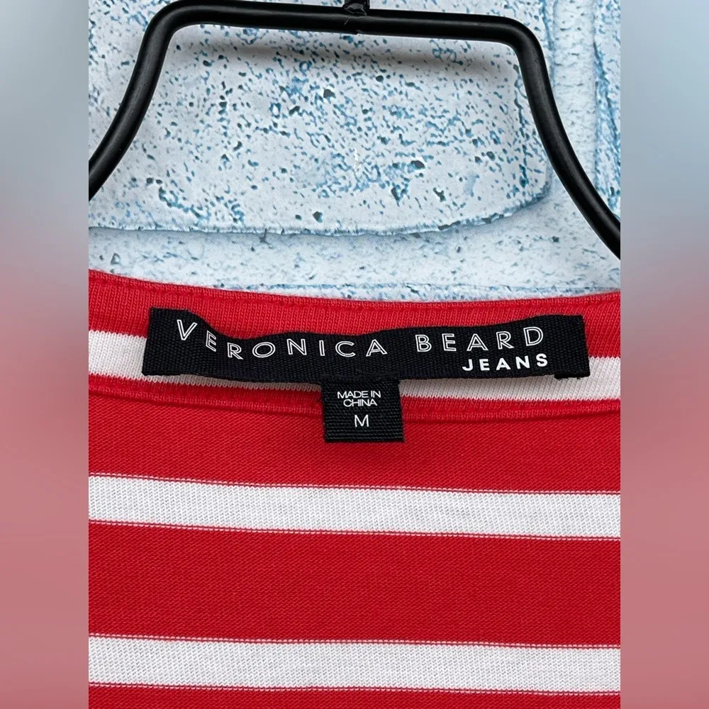 Veronica Beard Foley Ruched Stripe Dress medium - Image 3