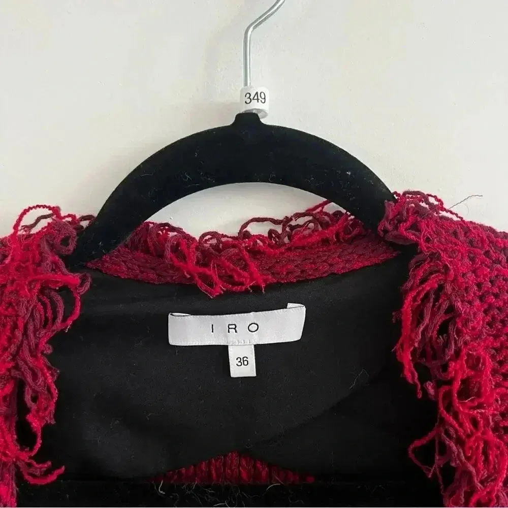 IRO *349  Azurespe Open Front Jacket Size 36 - Image 4