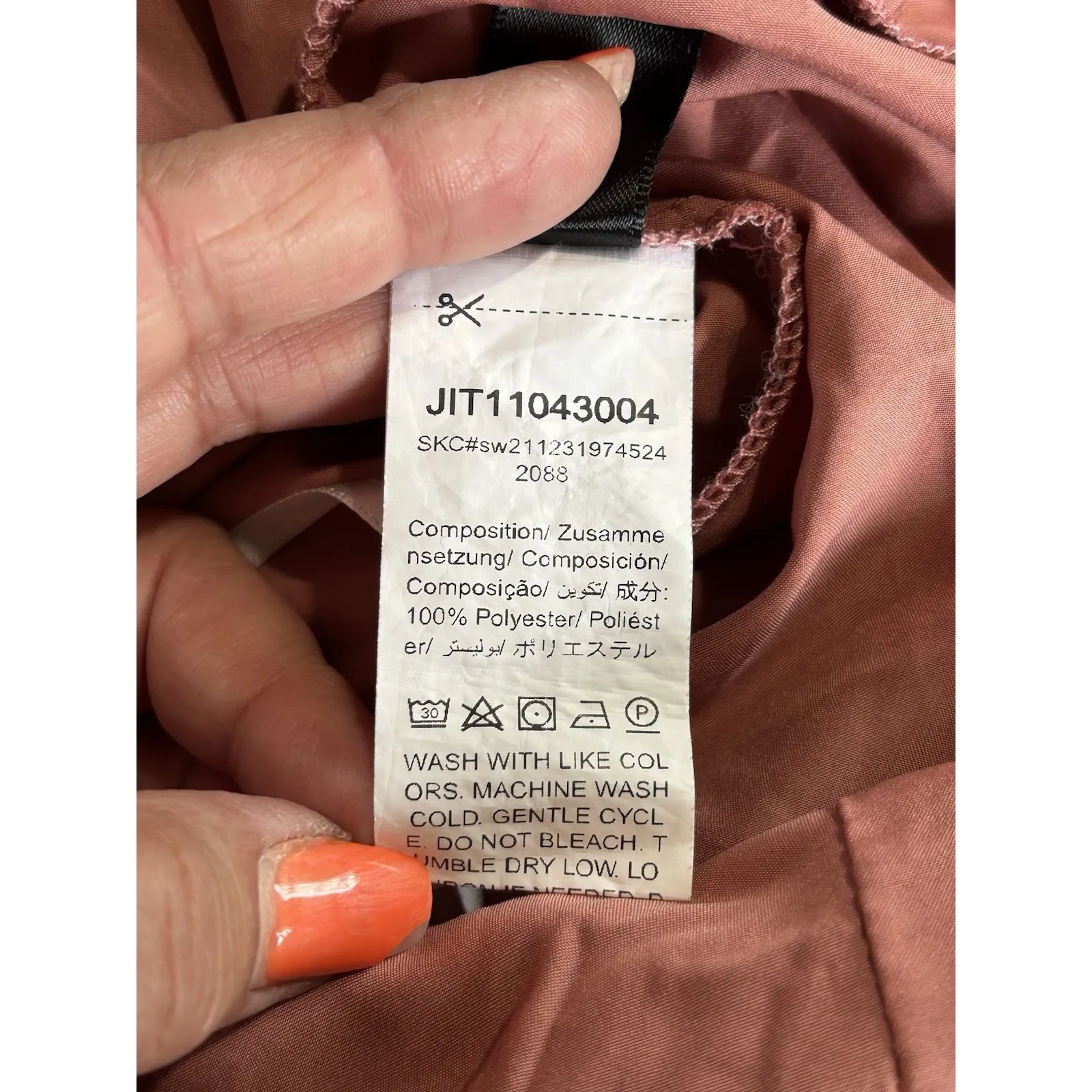 SHEIN Mauve Chiffon Romper Sheer Tie Straps Beads Lined‎ Size Medium Back Zip - Image 6