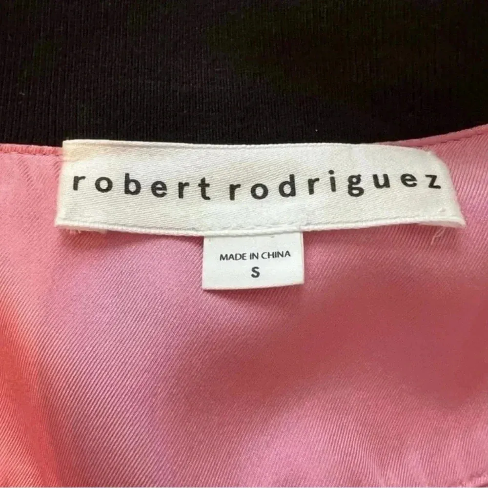 Robert Rodriguez 100% Silk Pink 
Track Jacket - Image 4