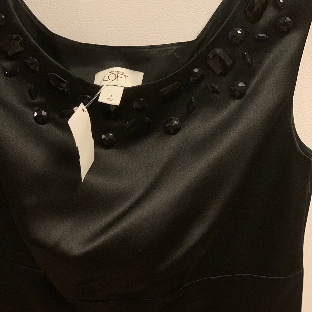 Ann Taylor LOFT Black Beaded Sheath Dress - Image 5