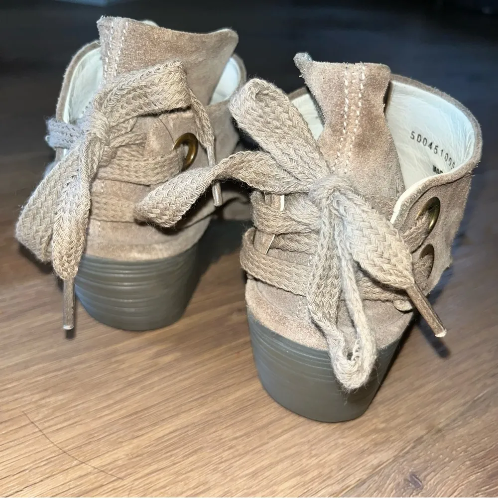 Fly London Yema Lace up Wedge Bootie Peep toe - Image 6