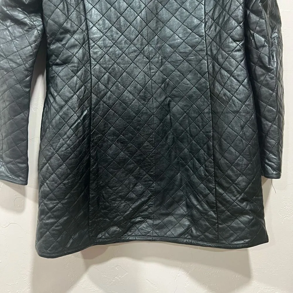 Quilted Leather Trenchcoat - Image 6