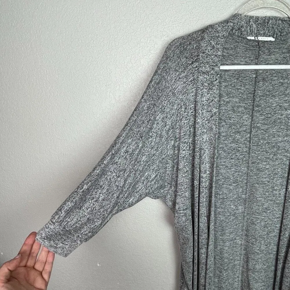 RUMORS Heather Gray Midi Length Open Cardigan Size L Size L - Image 2