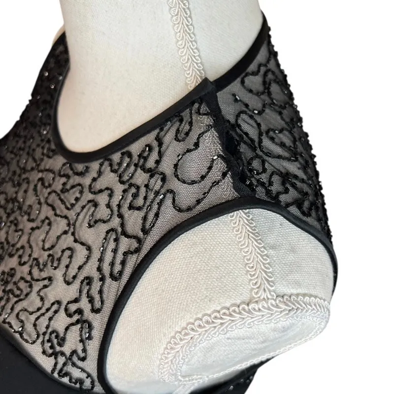 Jones New York Black beaded Sleeveless Sweetheart Sheath Dress NEW cocktail - Image 5