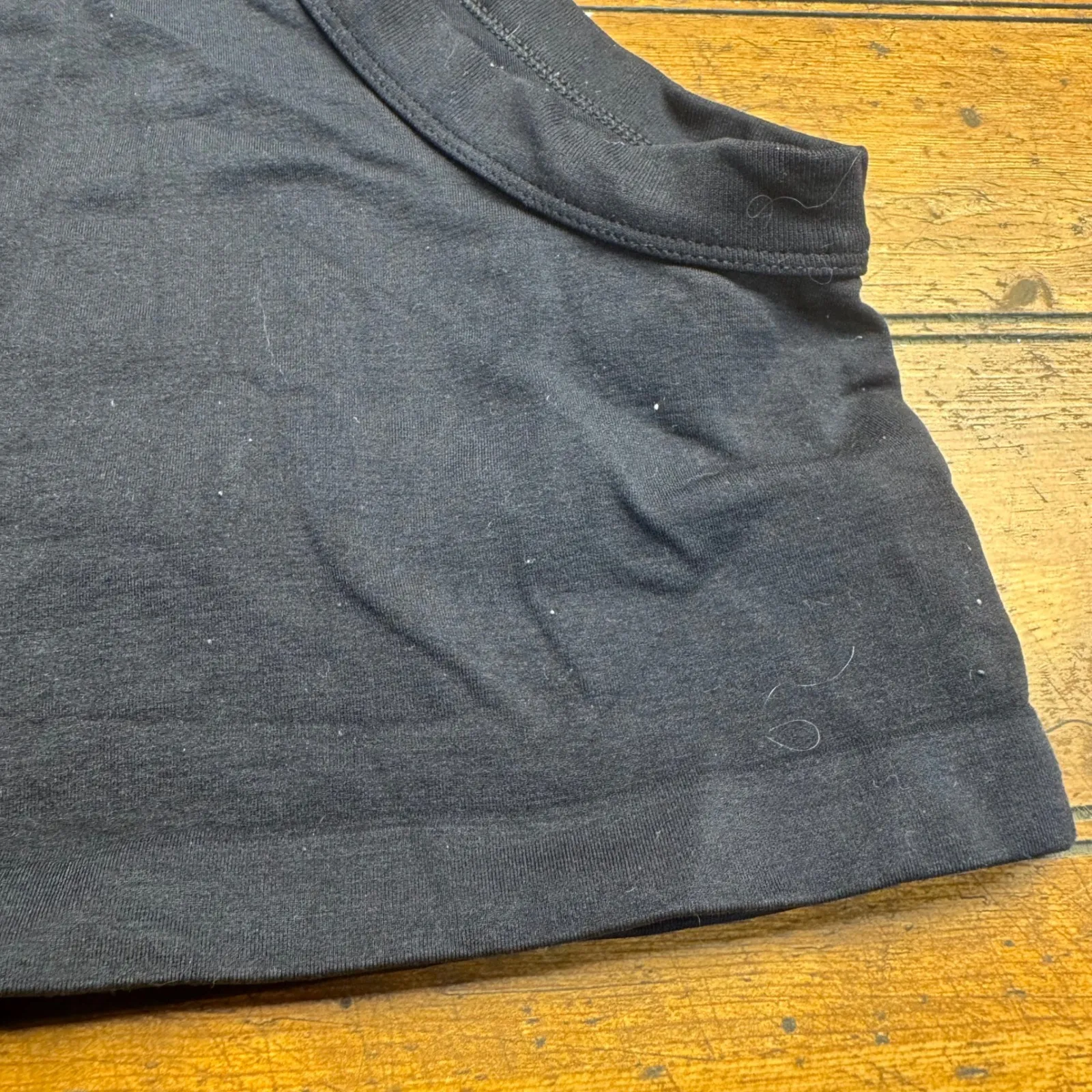 Free Movement Black Seamless Ribbed High Neck Crop Tank Top XS S - Image 2