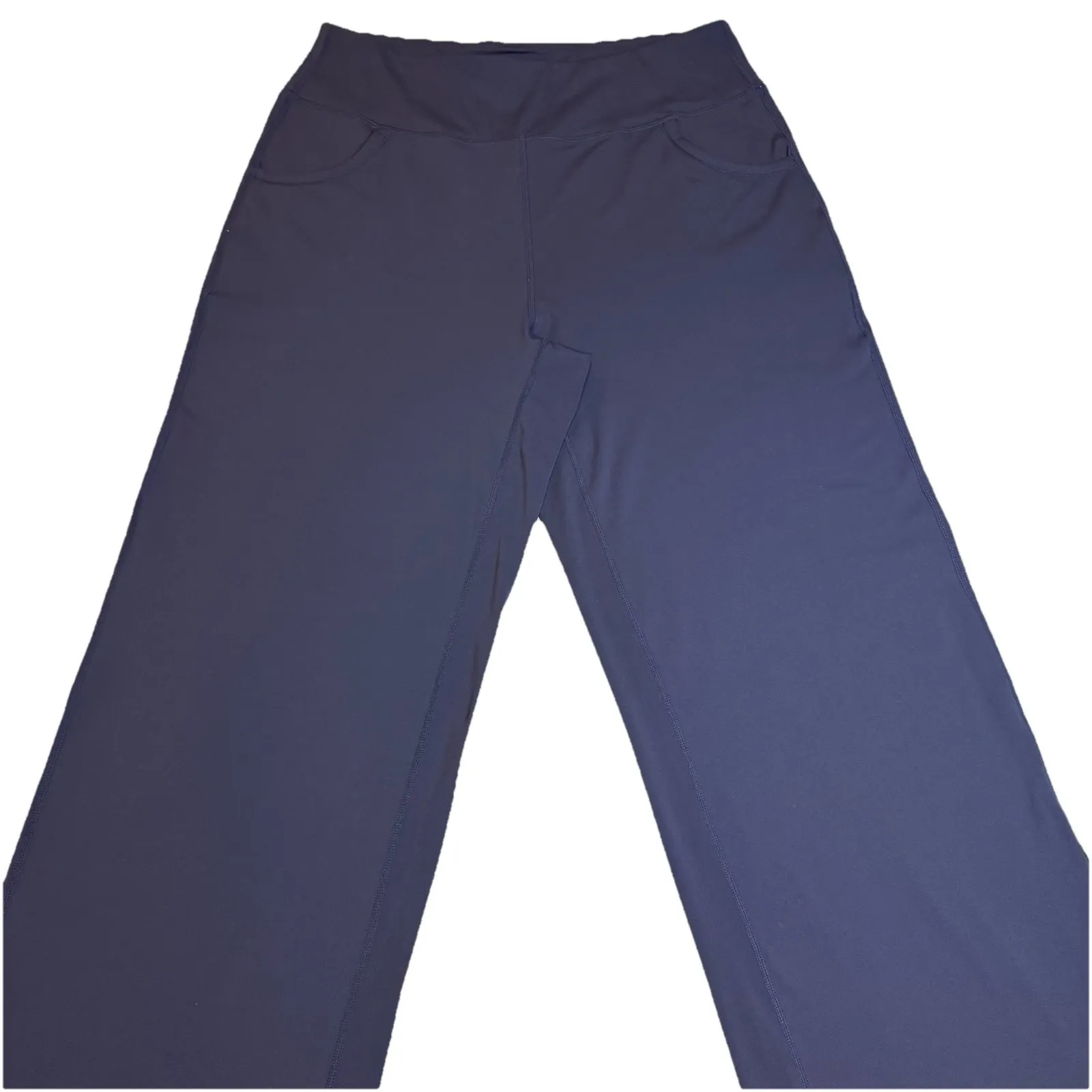 Esoft Set/2 Flare Leg Yoga Work Pants Navy/Black Plus‎ Sz 2X Business Casual # - Image 4