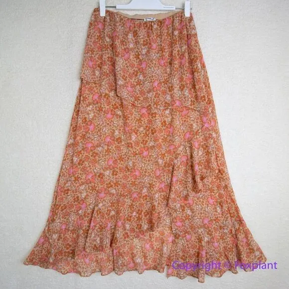 New!‎ Free People Romance Me Floral Print Maxi Half Slip Skirt , size M - Image 3