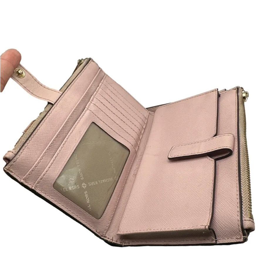MICHAEL KORS Pink Blush Wallet w/ Phone Holder - Image 9